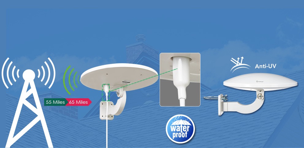 Antenne TV extérieure trinappe ST45 SEDEA, 1263098