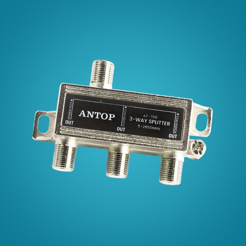 RF Splitter 3way All Port DC Power Passing Antop AT706